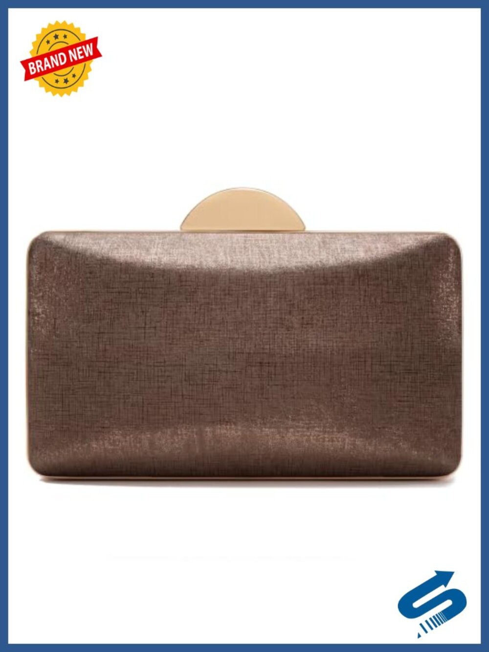 PU Leather Clutch Evening Bag with Chain Strap